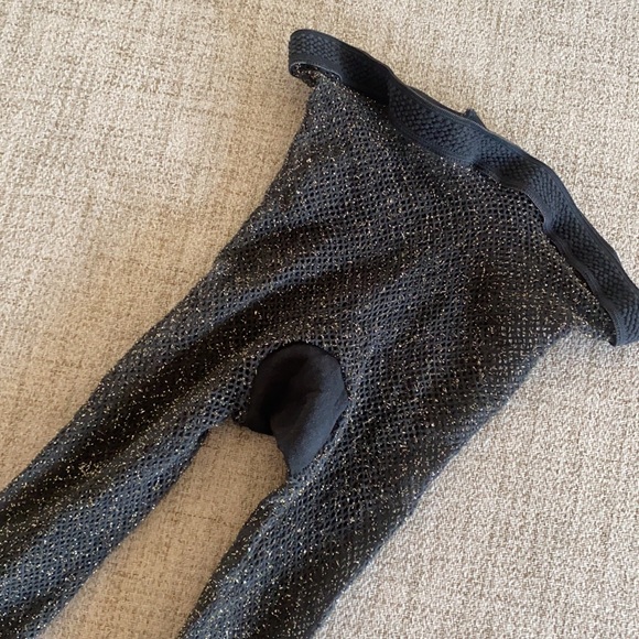 🪞 woven sparkle knit mesh fashion stretch tights pantyhose by jessica simpson - Picture 1 of 8